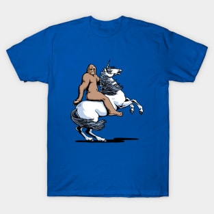 Bigfoot Riding A Unicorn T-Shirt